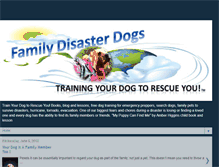 Tablet Screenshot of familydisasterdogs.com